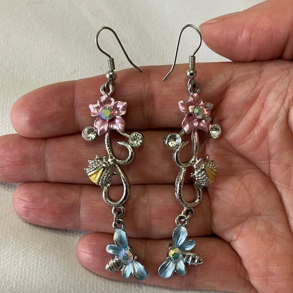 Fashion Costume Jewelry Necklace & Earring Set Butterflies & Flowers - Picture 7 of 12